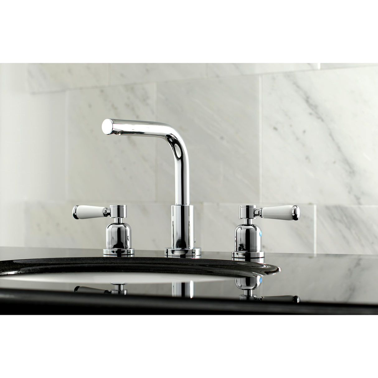 Paris Modern Widespread Bathroom Faucet, 8 Inch