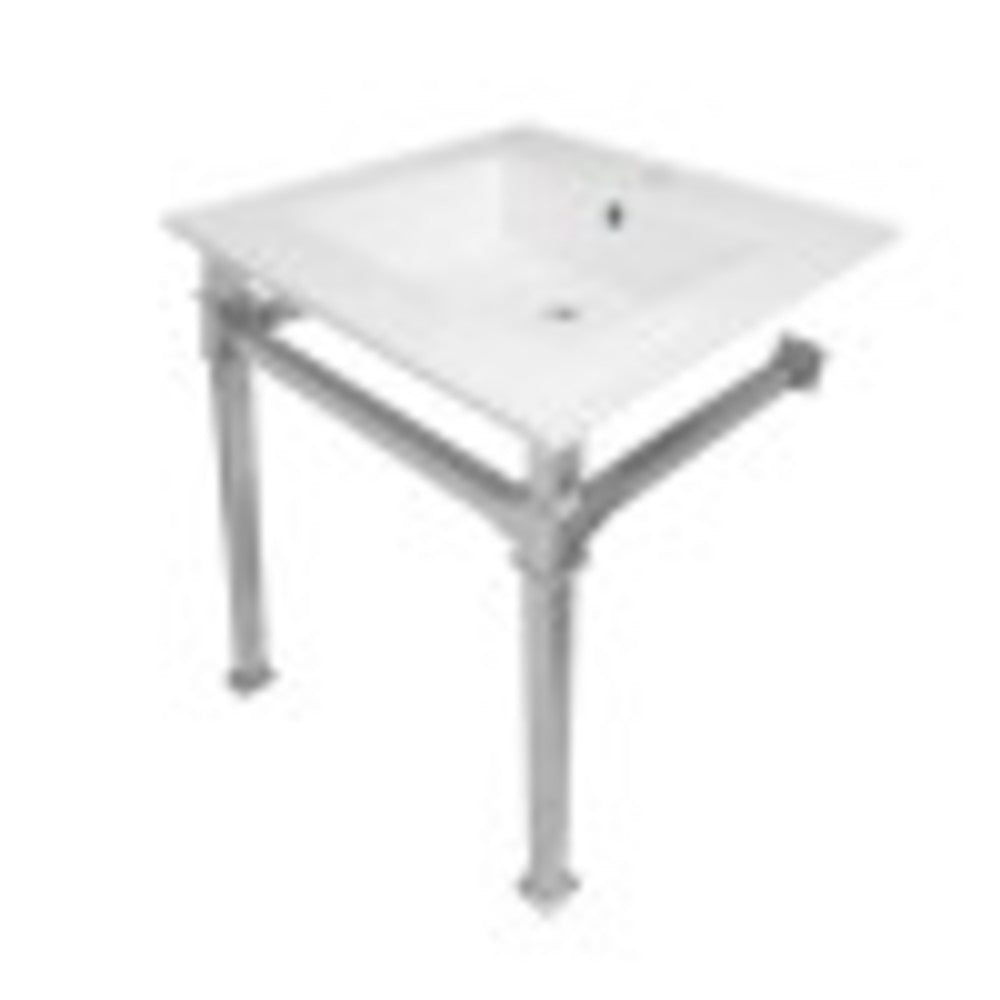 Monarch 25" x 22" Ceramic Console Sink (4" Faucet Drilling)