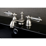 Wilshire Mini Widespread Two-handle 3-Hole Deck Mount Bathroom Sink Faucet With Brass Pop-Up