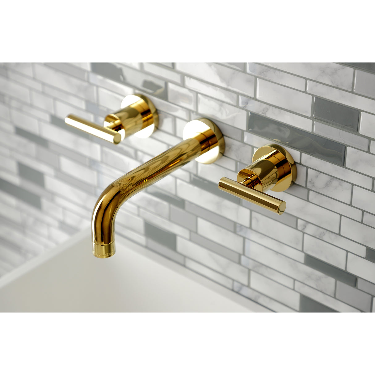 Manhattan 2-Handle 8 inch Wall Mount Bathroom Faucet