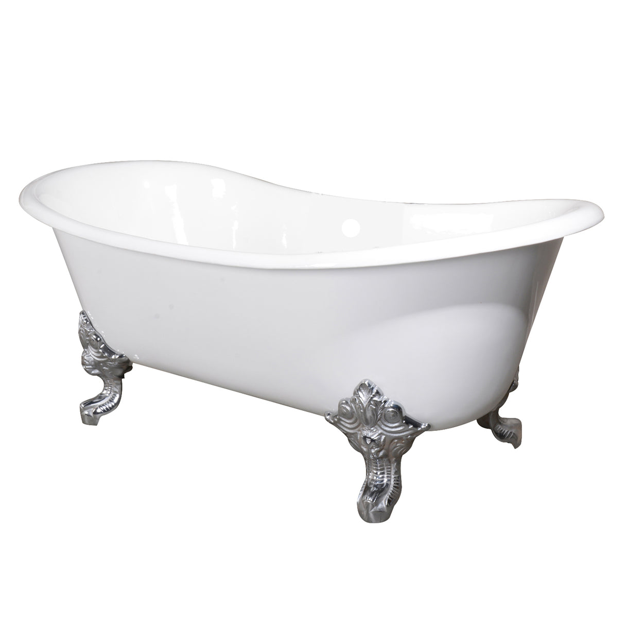 Cast Iron Double Slipper Clawfoot Tub (No Faucet Drillings)