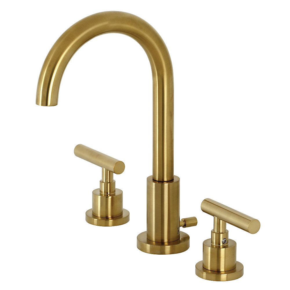 Modern Widespread Bathroom Faucet with Brass Pop-Up