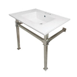 Monarch 31" x 22" Ceramic Console Sink (4" Faucet Drilling)