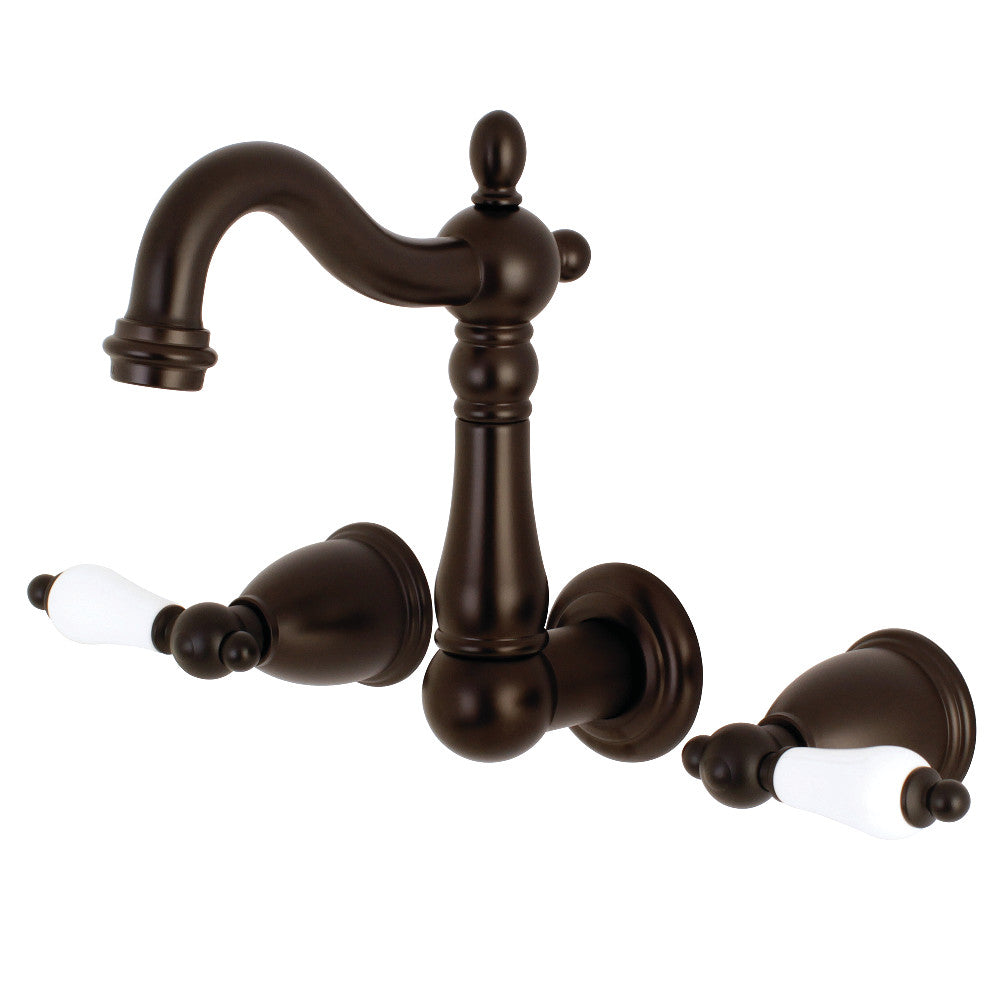 Traditional 8-Inch Center Wall Mount Bathroom Faucet