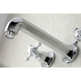 Metropolitan Two-handle 3-Hole Wall Mount Bathroom Sink Faucet