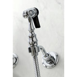 Heritage Wall Mount Bridge Kitchen Faucet W/ Brass Sprayer