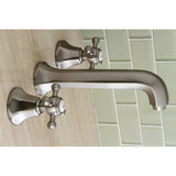 Metropolitan Two-handle 3-Hole Wall Mount Bathroom Sink Faucet