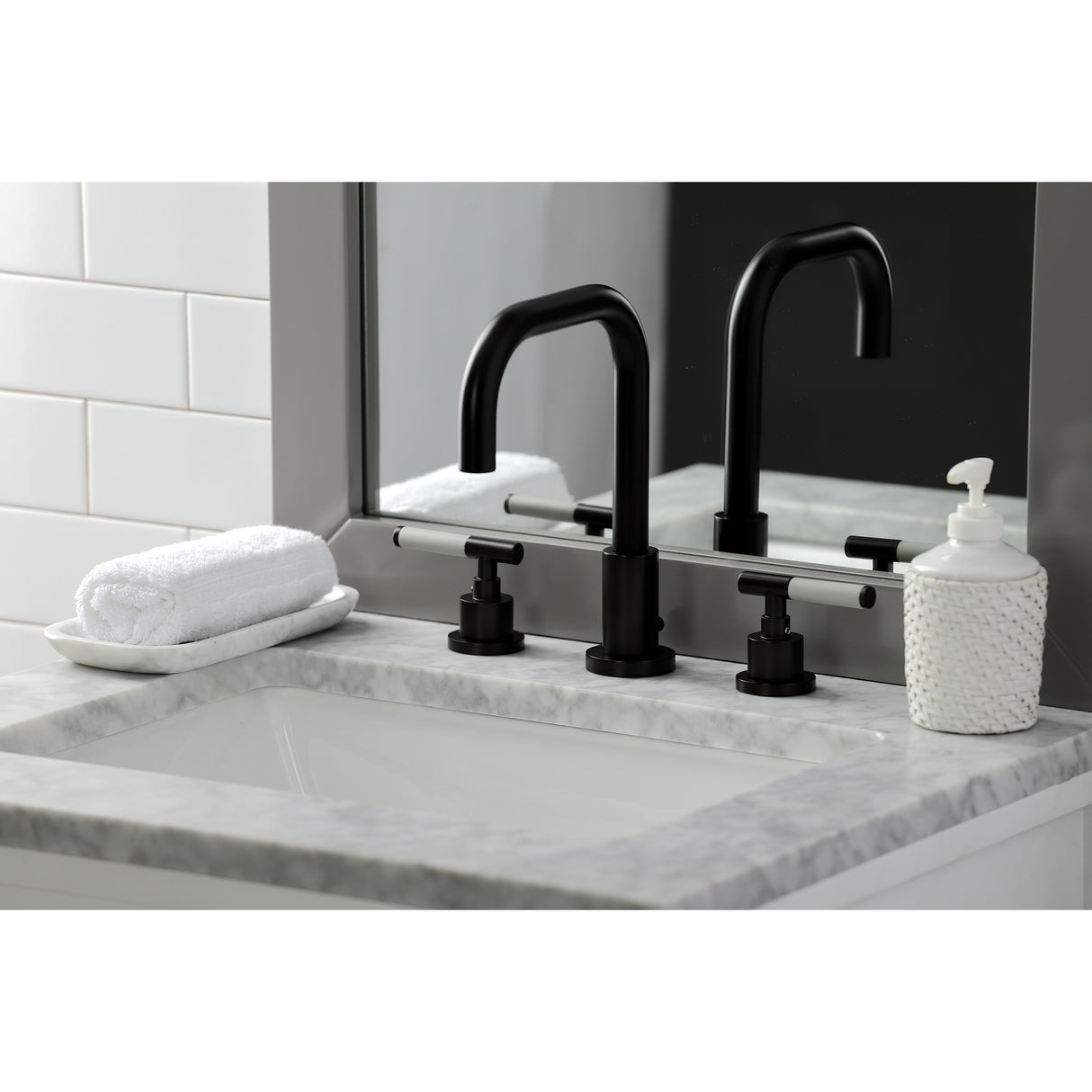 Kaiser Widespread Bathroom Faucet with Brass Pop-Up