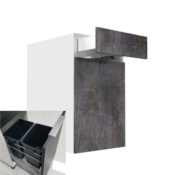 RTA - Rustic Grey - Single Door Waste Basket Cabinets | 18