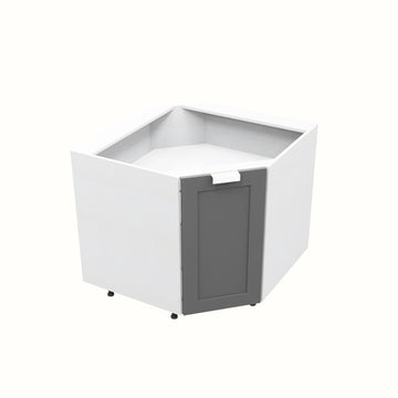 RTA - Grey Shaker - Corner Sink Base Cabinets | 36"W x 30"H x 23.8"D