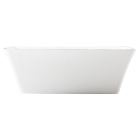 Acrylic Freestanding Tub with Drain, White - BUILDMYPLACE