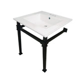 Monarch 25" x 22" Ceramic Console Sink (4" Faucet Drilling)