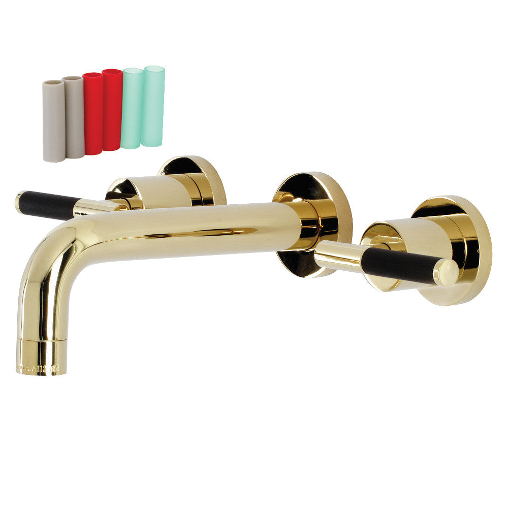 Kaiser Two Handle 3-hole Wall Mount Bathroom Sink Faucet