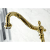 Heritage Wall Mount Bridge Kitchen Faucet W/ Brass Sprayer