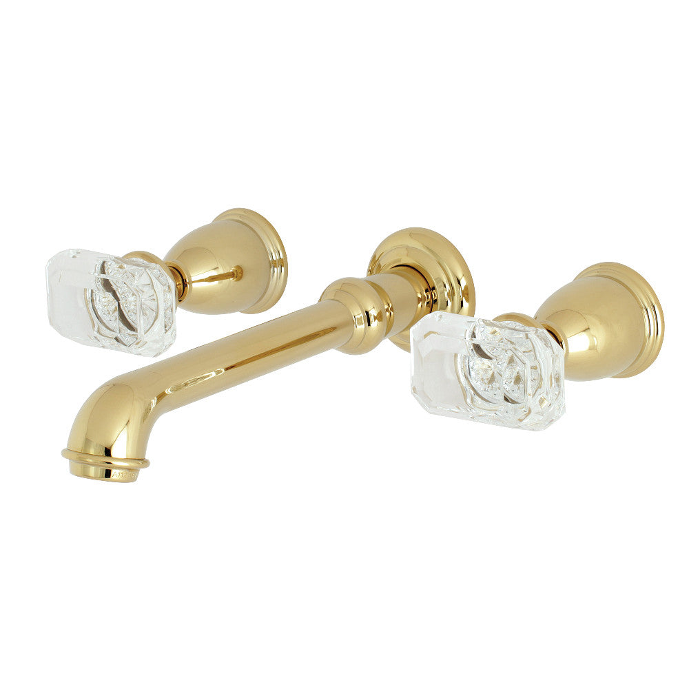 Krystal Onyx Two Handle Wall Mount Bathroom Faucet