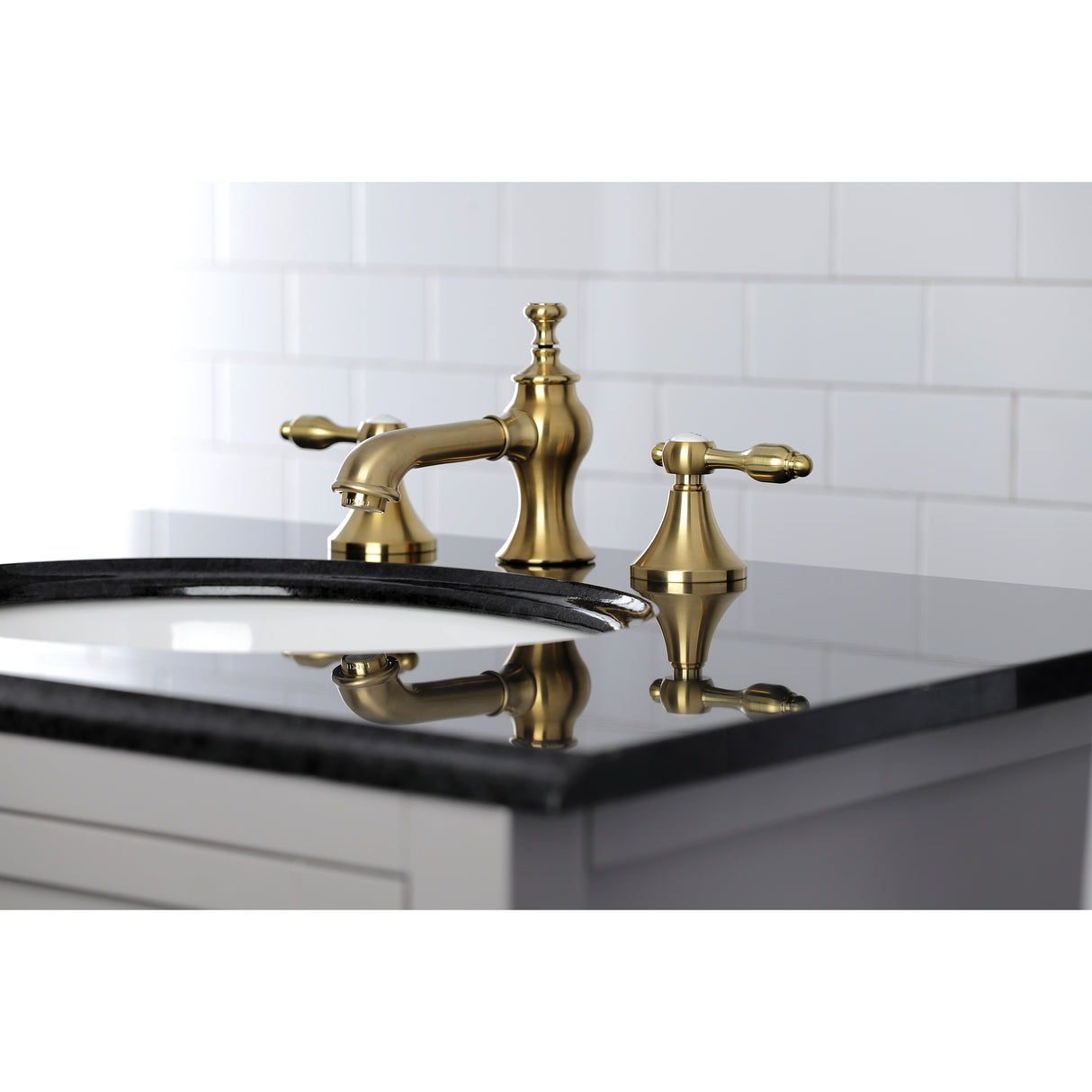 Tudor Widespread 8 Inch Bathroom Faucet