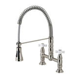 Heritage Two-Handle Deck-Mount Pull-Down Sprayer Kitchen Faucet