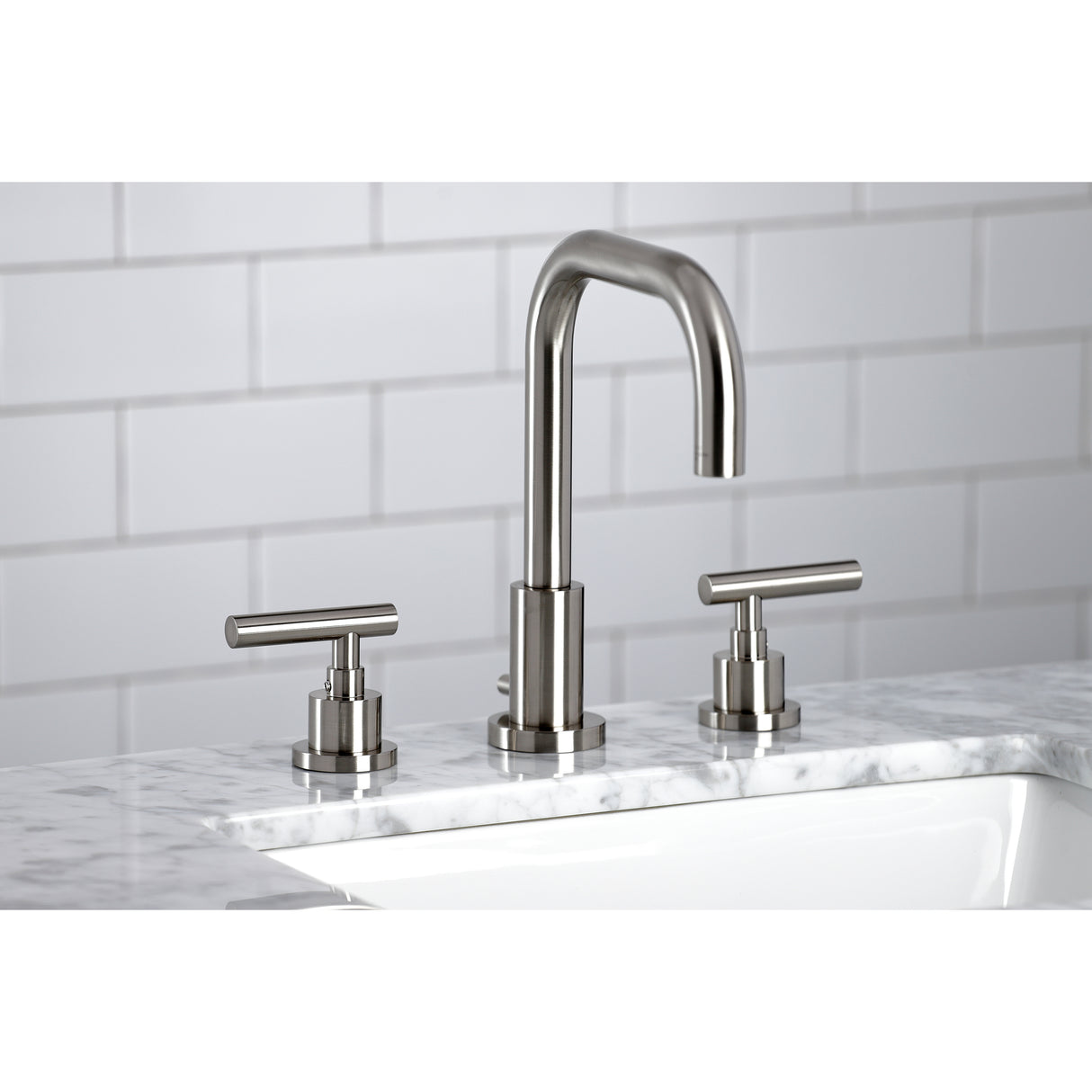 Manhattan Widespread Bathroom Faucet with Brass Pop-Up