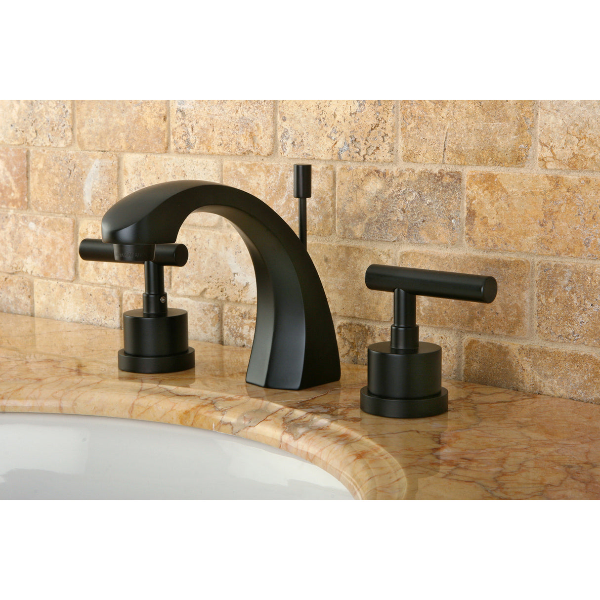 Manhattan 8 inch Modern Widespread Bathroom Faucet