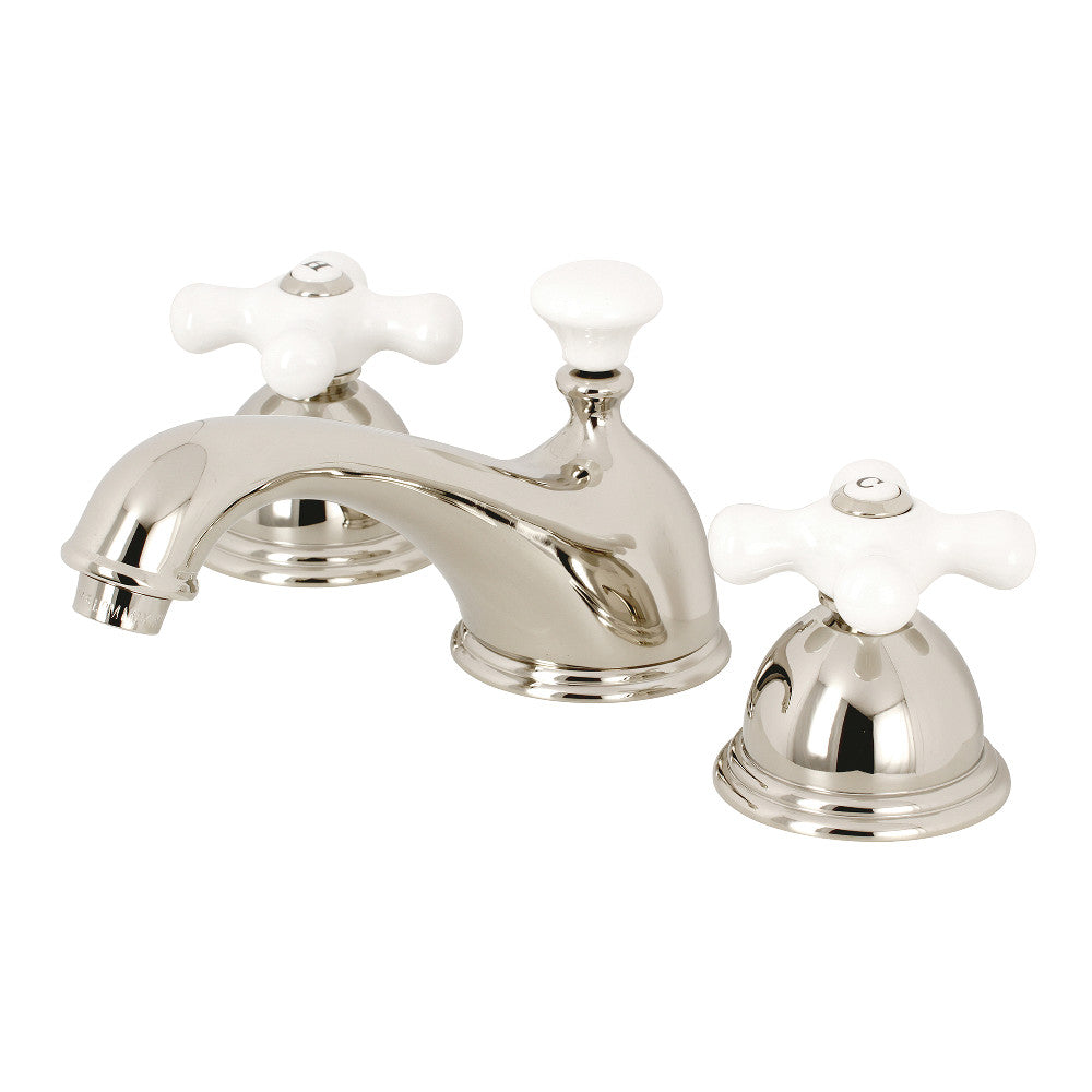 Restoration 8 In. Solid Brass Two-handle 3-Hole Deck Mount Widespread Bathroom Sink Faucet