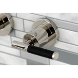 Kaiser Two Handle 3-hole Wall Mount Bathroom Sink Faucet