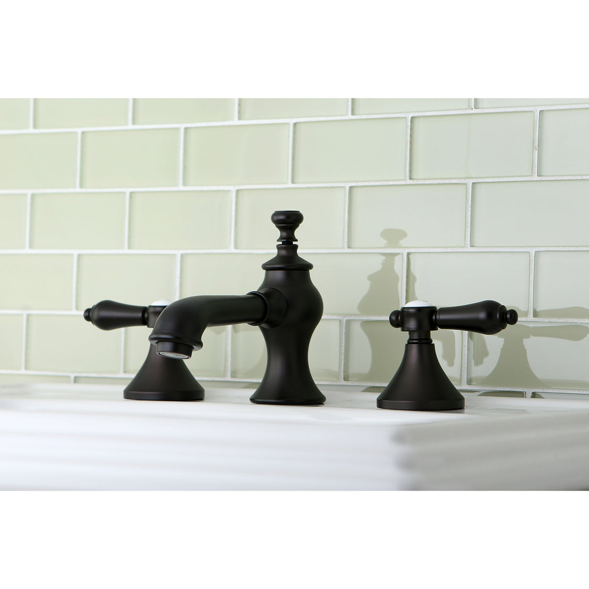 Heirloom 8 In. Two-handle 3-Hole Deck Mount Widespread Bathroom Sink Faucet