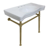 Imperial 36" x 19" Ceramic Console Sink with Stainless Steel Legs