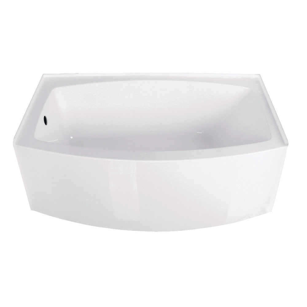 Acrylic Alcove Bathtub in White - cUPC/UPC Certified - BUILDMYPLACE