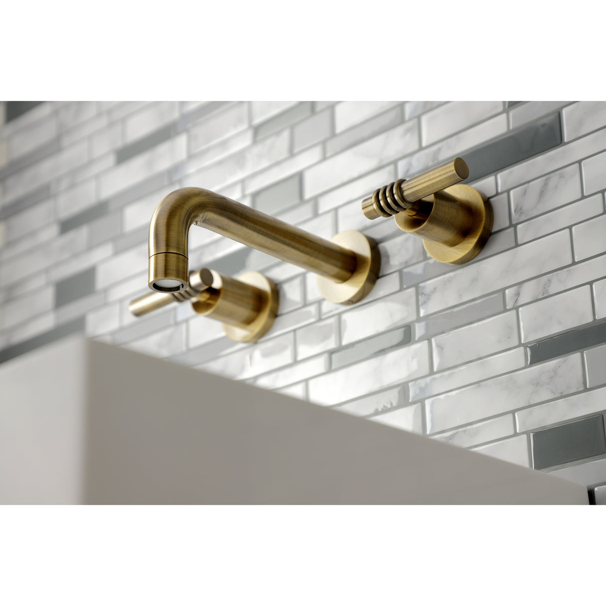 Milano 2-Handle 8 inch Wall Mount Bathroom Faucet