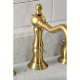 Widespread Bathroom Faucet w/ Brass Pop-Up