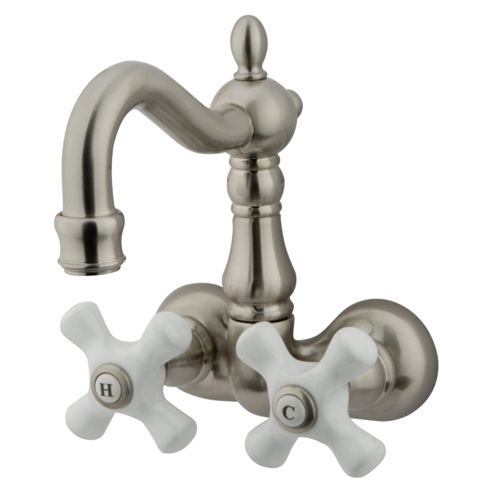 Vintage 3.4" Wall Mount Tub Faucet In 5.44" Spout Reach