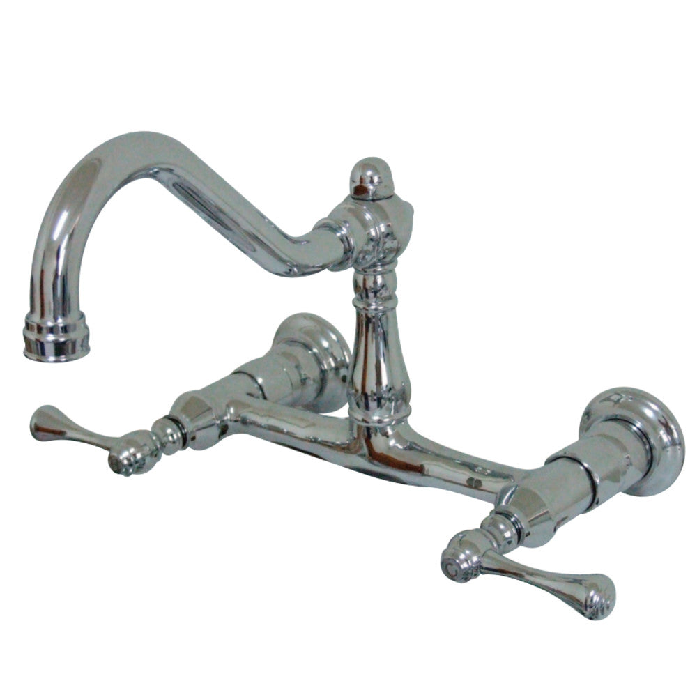 Vintage 8 Inch Center Wall Mount Bathroom Faucet