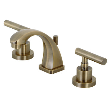 Manhattan 8" Widespread Bathroom Faucet, Antique Brass