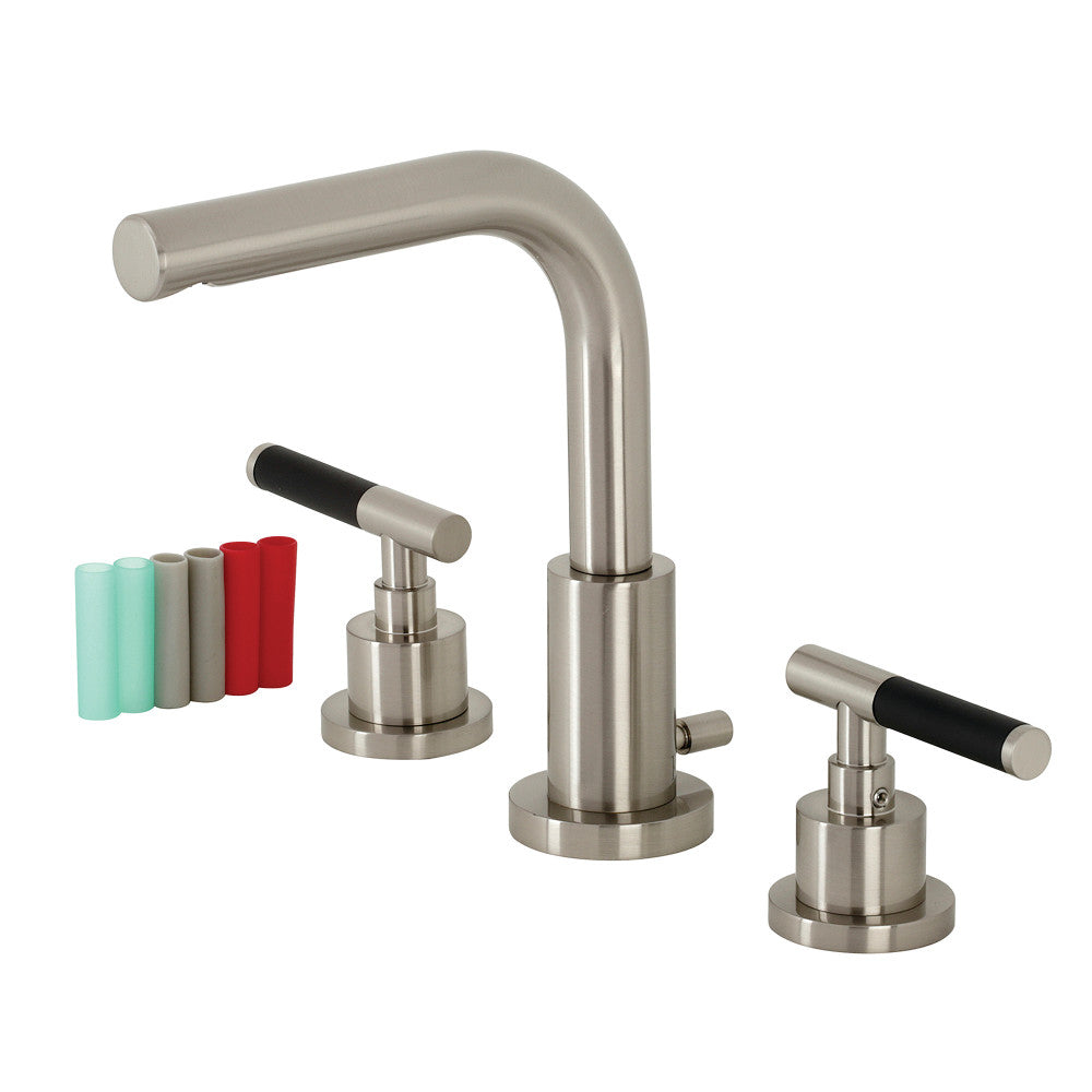 Widespread Bathroom Faucet with Brass Pop-Up