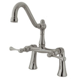 Restoration 7" Center Deck Mount Clawfoot Tub Faucet