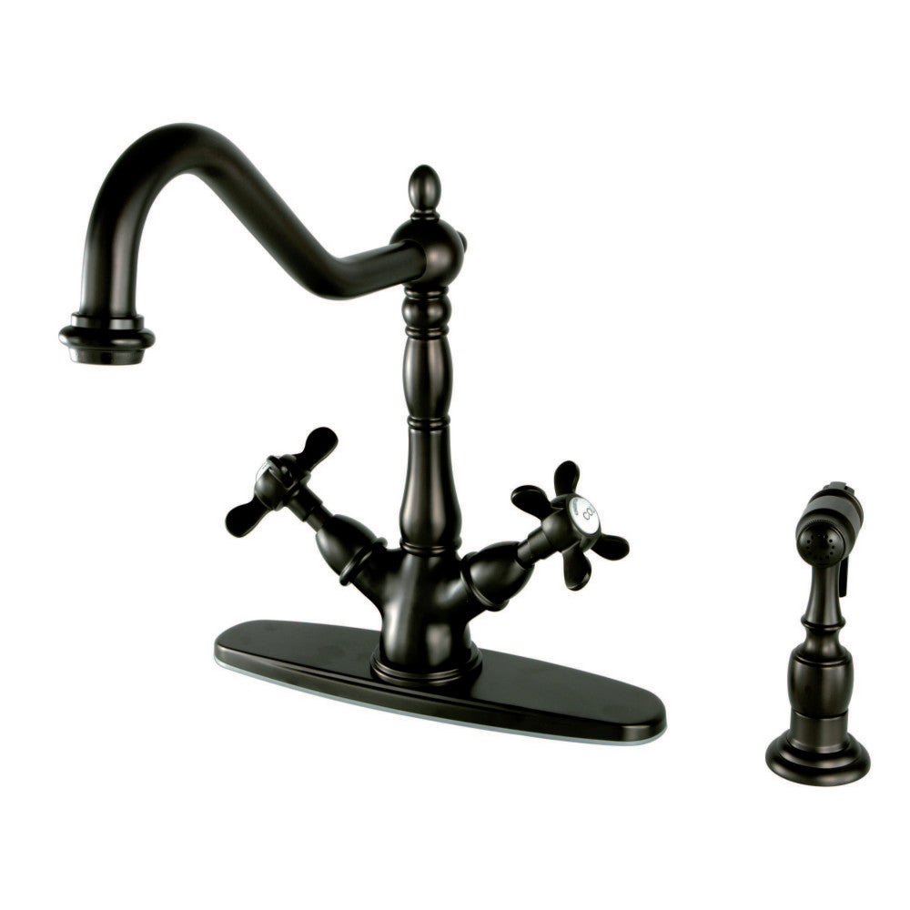 Mono Deck Mount Kitchen Faucet with Brass Sprayer