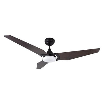 Trailblazer Black/Dark Wood 3 Blade Smart Ceiling Fan with Dimmable LED Light Kit Works with Remote Control, Wi-Fi apps and Voice control via Google Assistant/Alexa/Siri