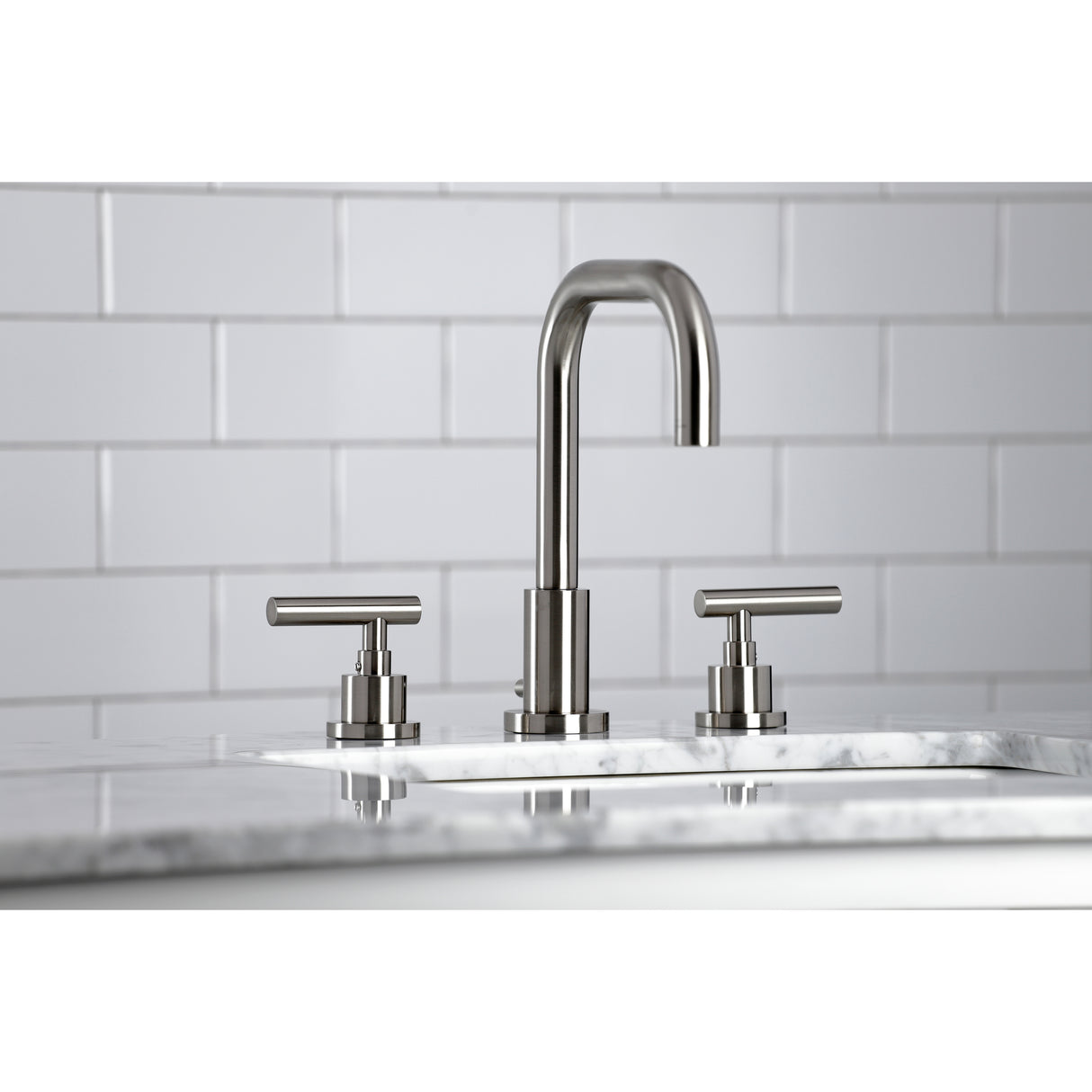 Manhattan Widespread Bathroom Faucet with Brass Pop-Up