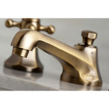 Metropolitan 8" Widespread Bathroom Faucet With Brass Pop-Up