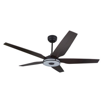 Explorer Black 5 Blade Smart Ceiling Fan with Dimmable LED Light Kit Works with Remote Control, Wi-Fi apps and Voice control via Google Assistant/Alexa/Siri