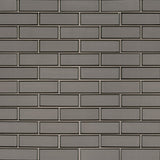 2" X 6" Champagne Bevel Brown Glass Subway Brick Mosaic Wall Tile (9.6SQ FT/CTN)