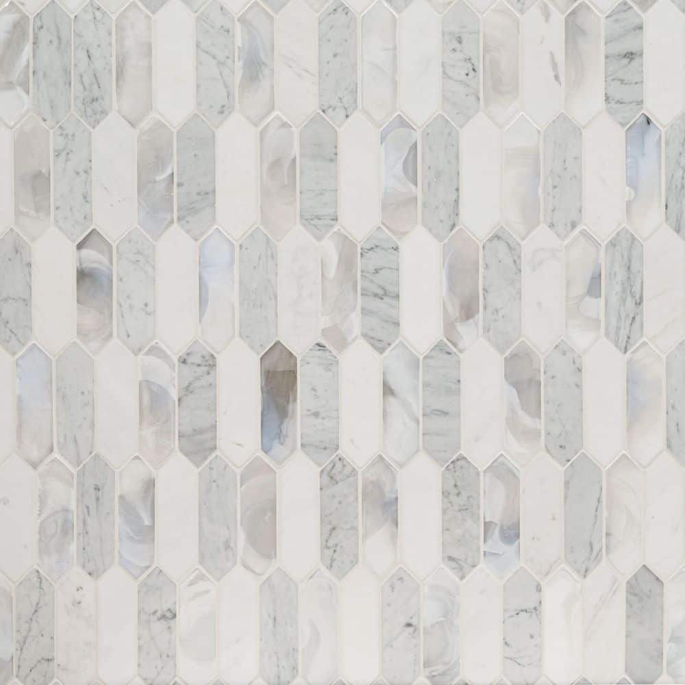 10" X 14" Cienega Springs Picket White Mosaic Wall Tile (14.4SQ FT/CTN)