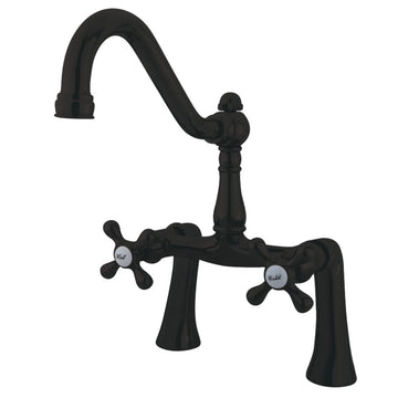 Restoration 7" Center Deck Mount Clawfoot Tub Faucet In Solid Brass Construction