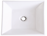 White Square Vessel Vanity Sink