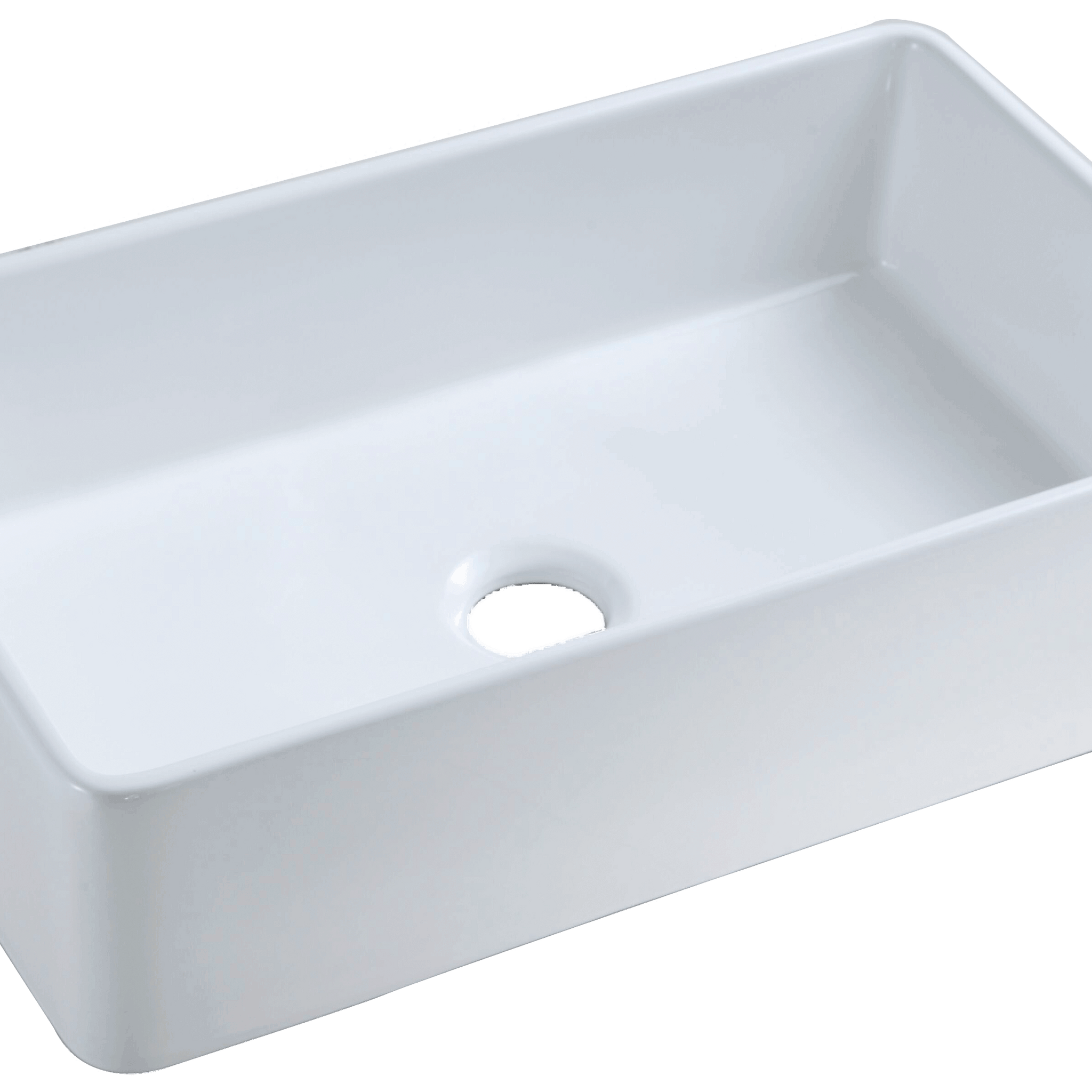 23 Inch White Single Bowl Porcelain Apron Front Kitchen Sink