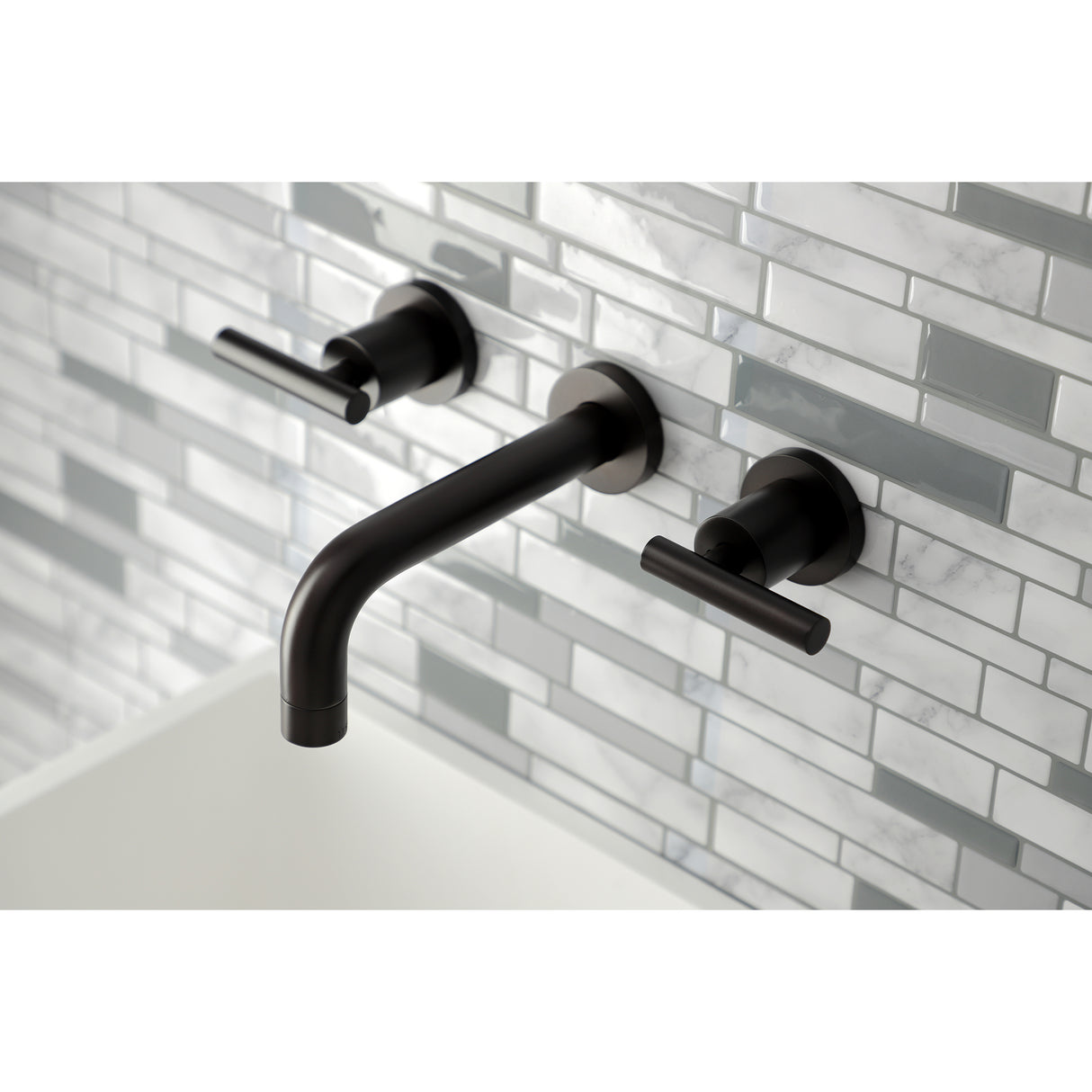 Manhattan 2-Handle 8 inch Wall Mount Bathroom Faucet