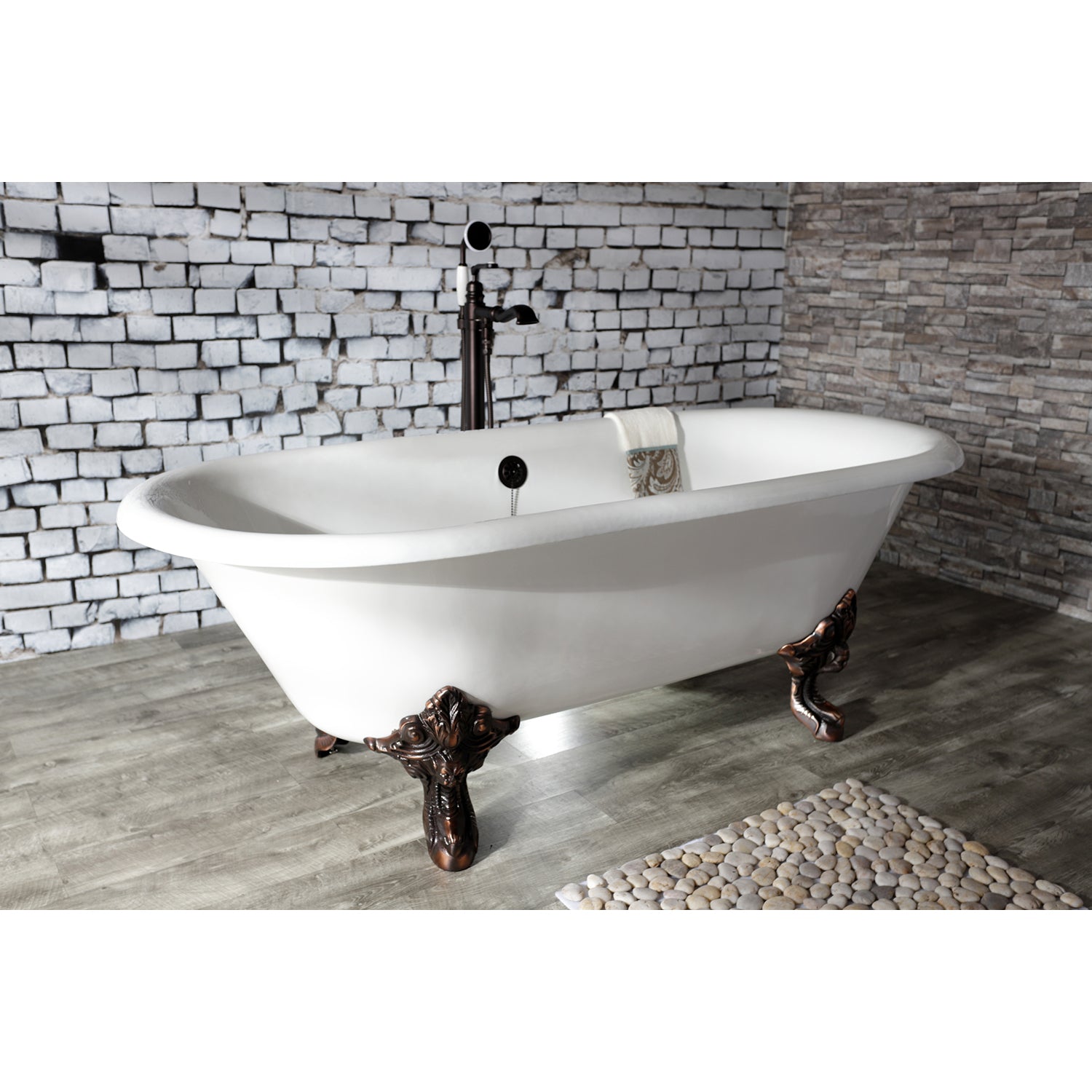 Clawfoot Tub with Faucet Drillings