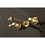 Tudor Two-Handle Wall Mount Bathroom Faucet