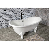 Cast Iron Double Slipper Clawfoot Tub (No Faucet Drillings)