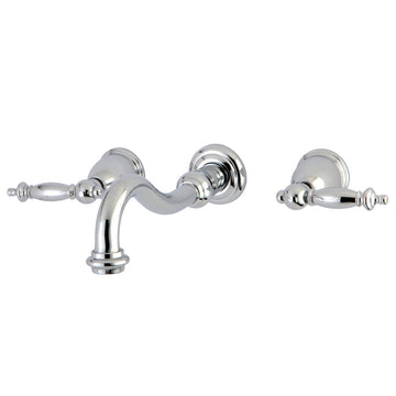 Templeton Two-handle 3-Hole Wall Mount Bathroom Sink Faucet